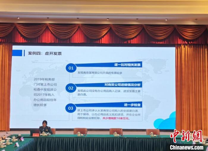 稅務部門通過宣講平臺等多種方式，針對上市企業(yè)可能存在的財務風險，通過“個案分析”打好“預防針”?！≈芊f 攝